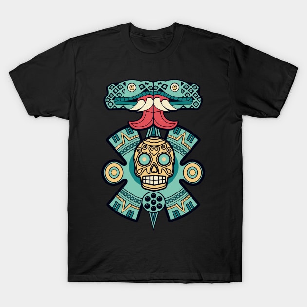 Aztec Empire Art Motif T-Shirt by VinagreShop